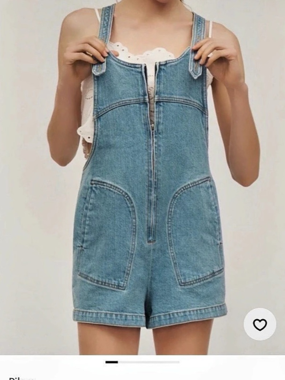 Pilcro Short Overalls in Blue